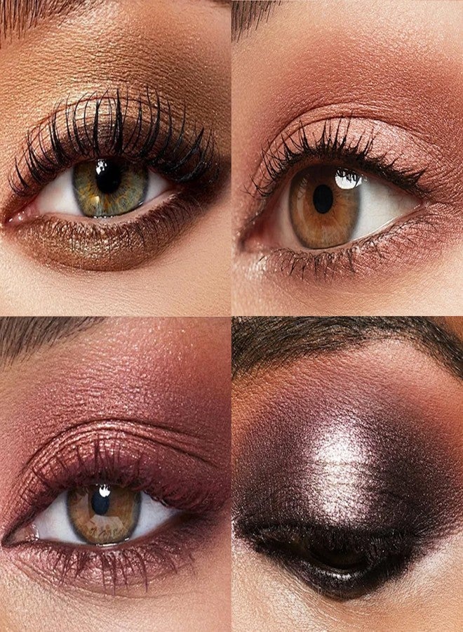 Erinde Brown Black Eyeshadow Palette, 12 Colors Matte Shimmer Beige Champagne Plum Purple Bronzer Brown Black Eye Shadow Palette, Highly Pigmented Long Lasting Waterproof Eyeshadow Pallete, 02 - Image 3